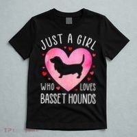 Just a Girl Who Loves Basset Hounds Dog Mama  T-Shirt thumb 5