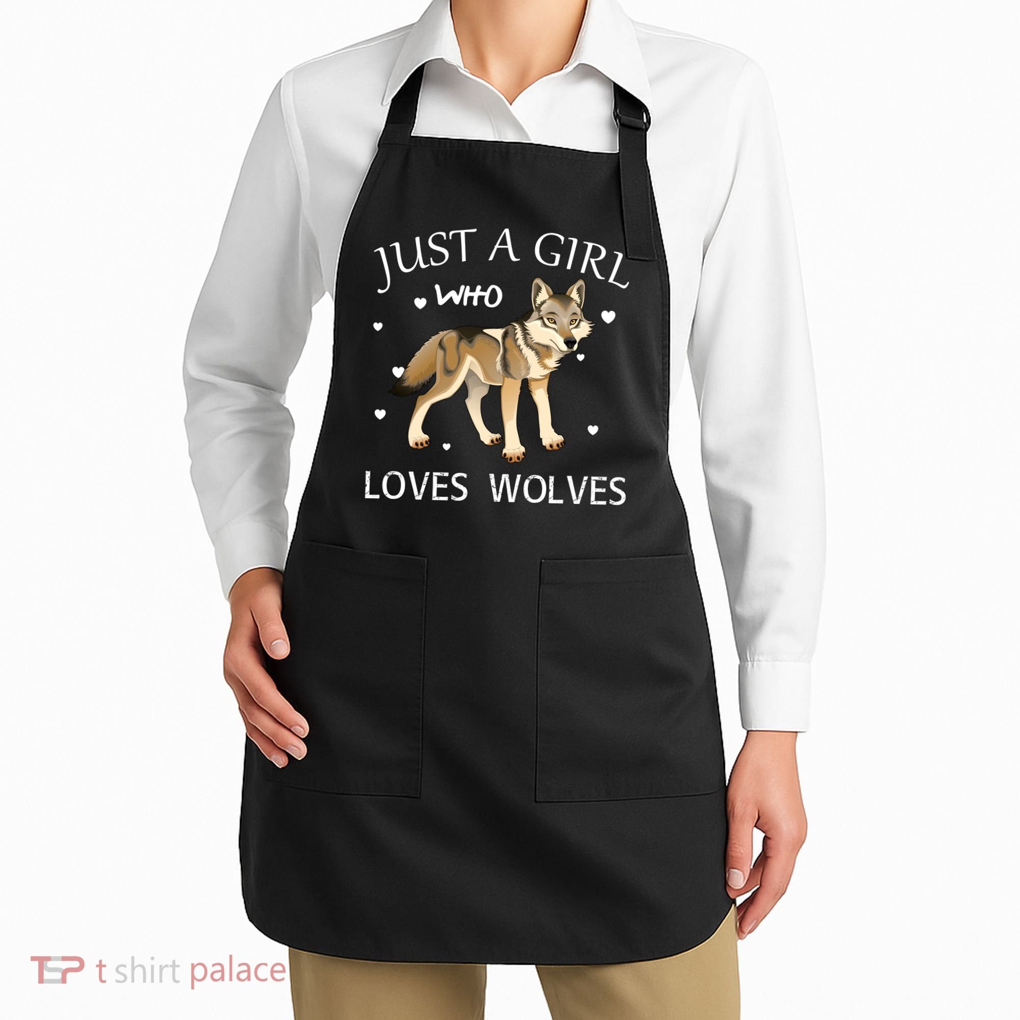 Just A Girl Who Loves Wolves Apron