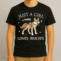 Just A Girl Who Loves Wolves T-Shirt thumb 3