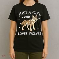 Just A Girl Who Loves Wolves T-Shirt thumb 4