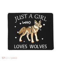 Just A Girl Who Loves Wolves Mousepad thumb 0