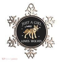 Just A Girl Who Loves Wolves Ornament thumb 0