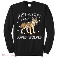 Just A Girl Who Loves Wolves Tall Sweatshirt thumb 0