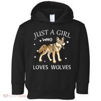 Just A Girl Who Loves Wolves Toddler Hoodie thumb 0