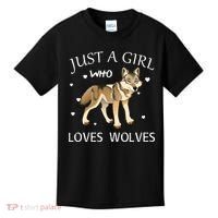 Just A Girl Who Loves Wolves Kids T-Shirt thumb 0