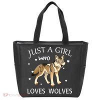 Just A Girl Who Loves Wolves Tote Bag thumb 0