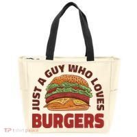 Just A Guy Who Loves Burgers Tote Bag thumb 0