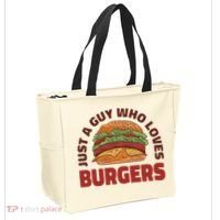 Just A Guy Who Loves Burgers Tote Bag thumb 2
