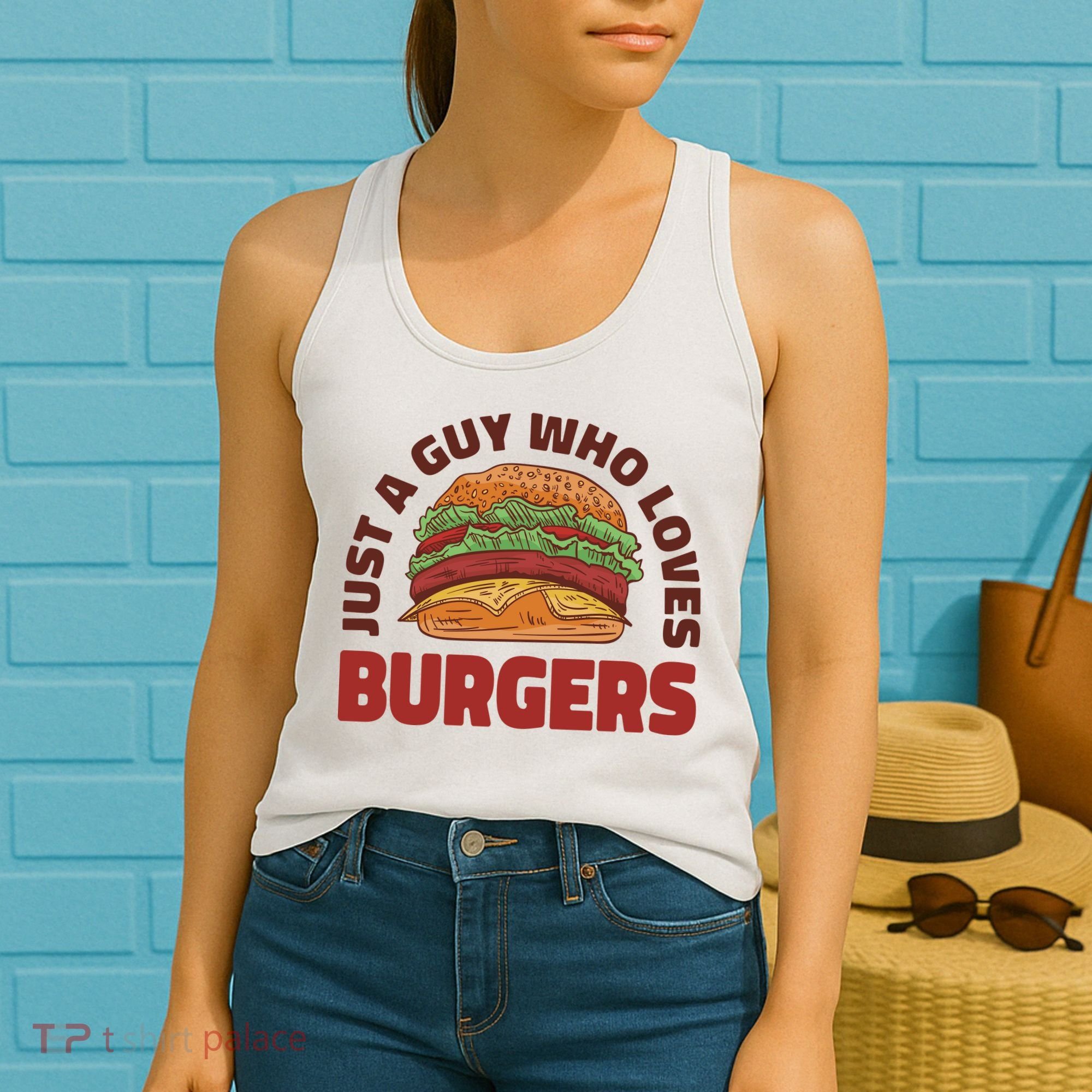Just A Guy Who Loves Burgers Women's Tank Top