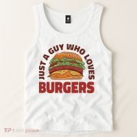 Just A Guy Who Loves Burgers Tank Top thumb 2