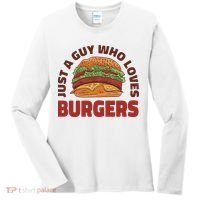 Just A Guy Who Loves Burgers Women's Long Sleeve Shirt thumb 0