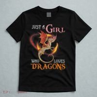 Just A Girl Who Loves Dragons T-Shirt thumb 5
