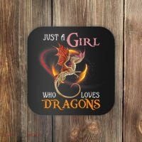 Just A Girl Who Loves Dragons Coaster thumb 0