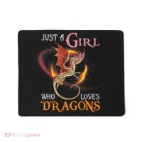 Just A Girl Who Loves Dragons Mousepad thumb 0