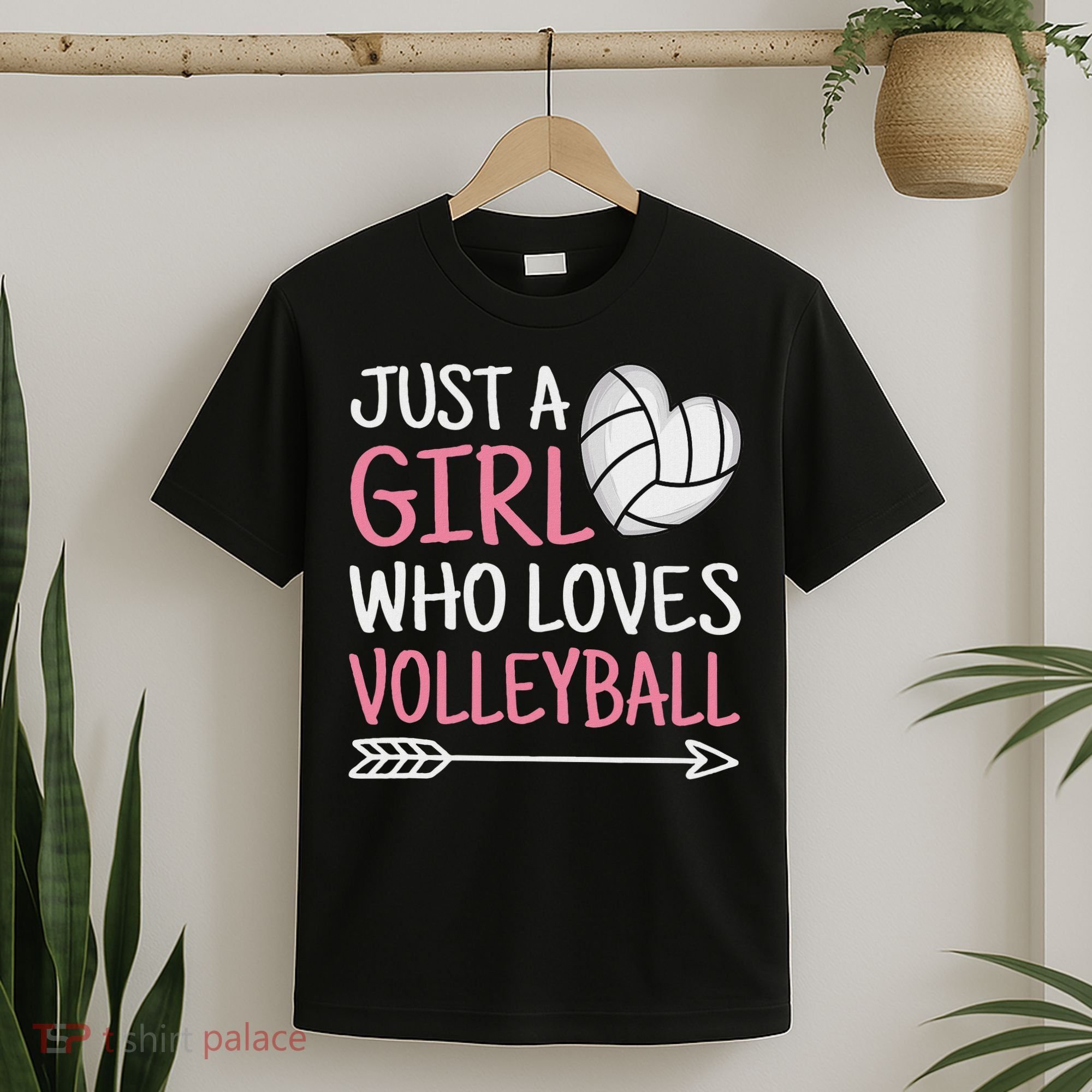 Just A Girl Who Loves Volleyball Cute Volleyball Lover T-Shirt
