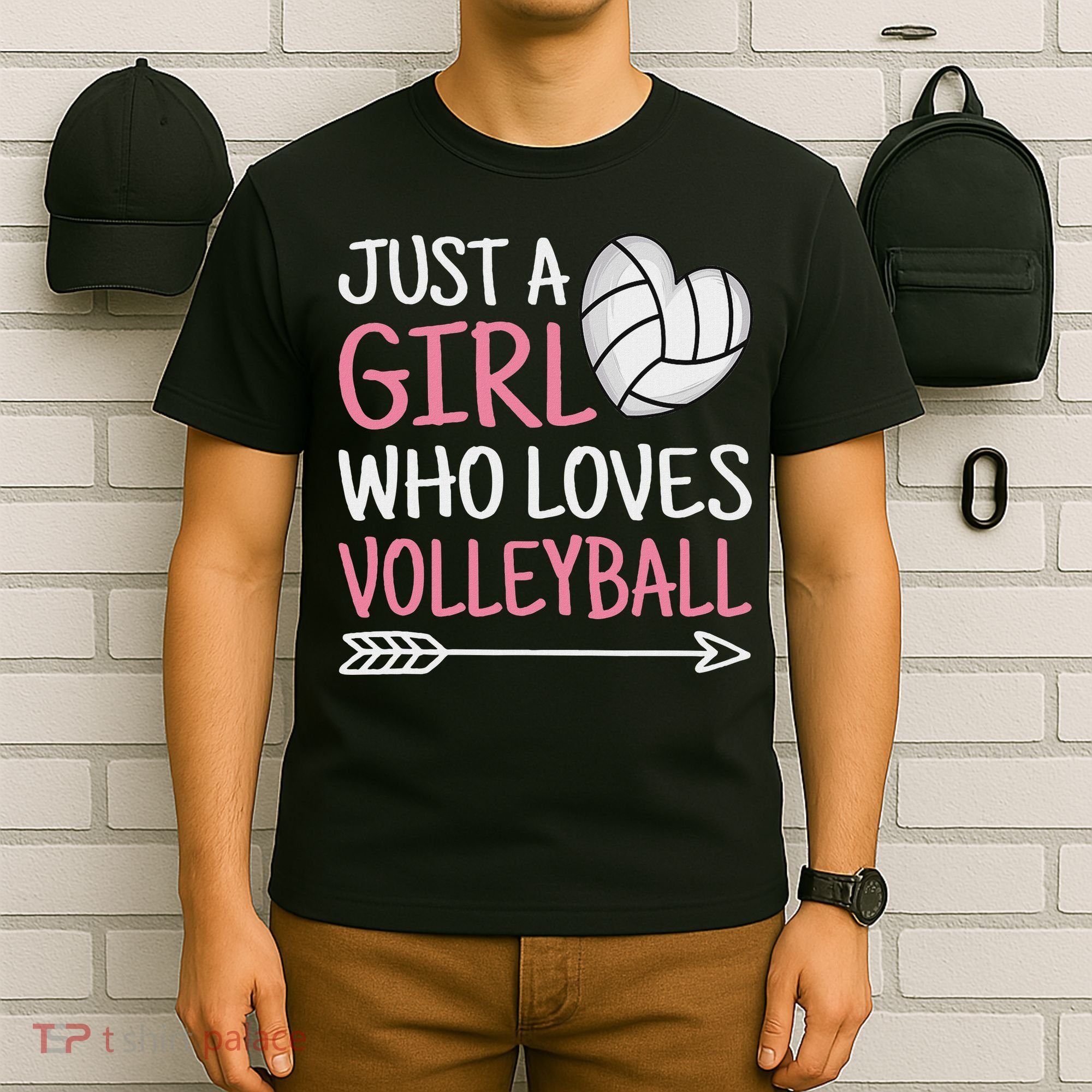 Just A Girl Who Loves Volleyball Cute Volleyball Lover T-Shirt
