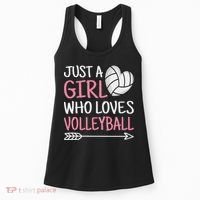 Just A Girl Who Loves Volleyball Cute Volleyball Lover Women's Tank Top thumb 0