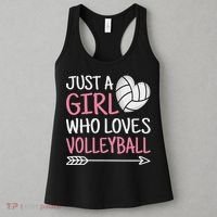 Just A Girl Who Loves Volleyball Cute Volleyball Lover Women's Tank Top thumb 3