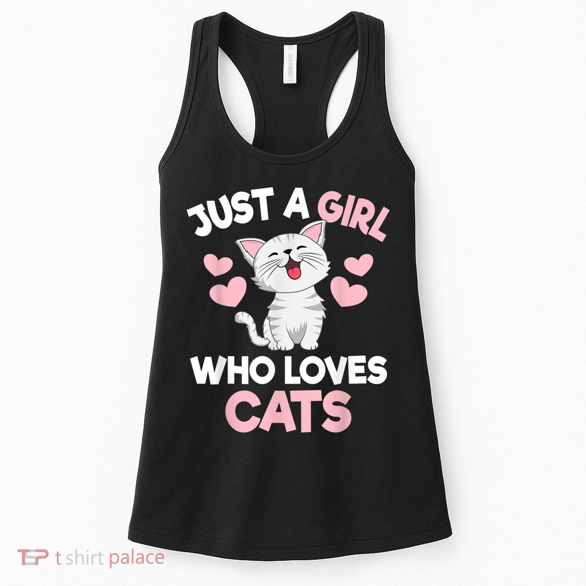 Just A Girl Who Loves Cats Cat Lover Cute Cat Kitty Women's Tank Top