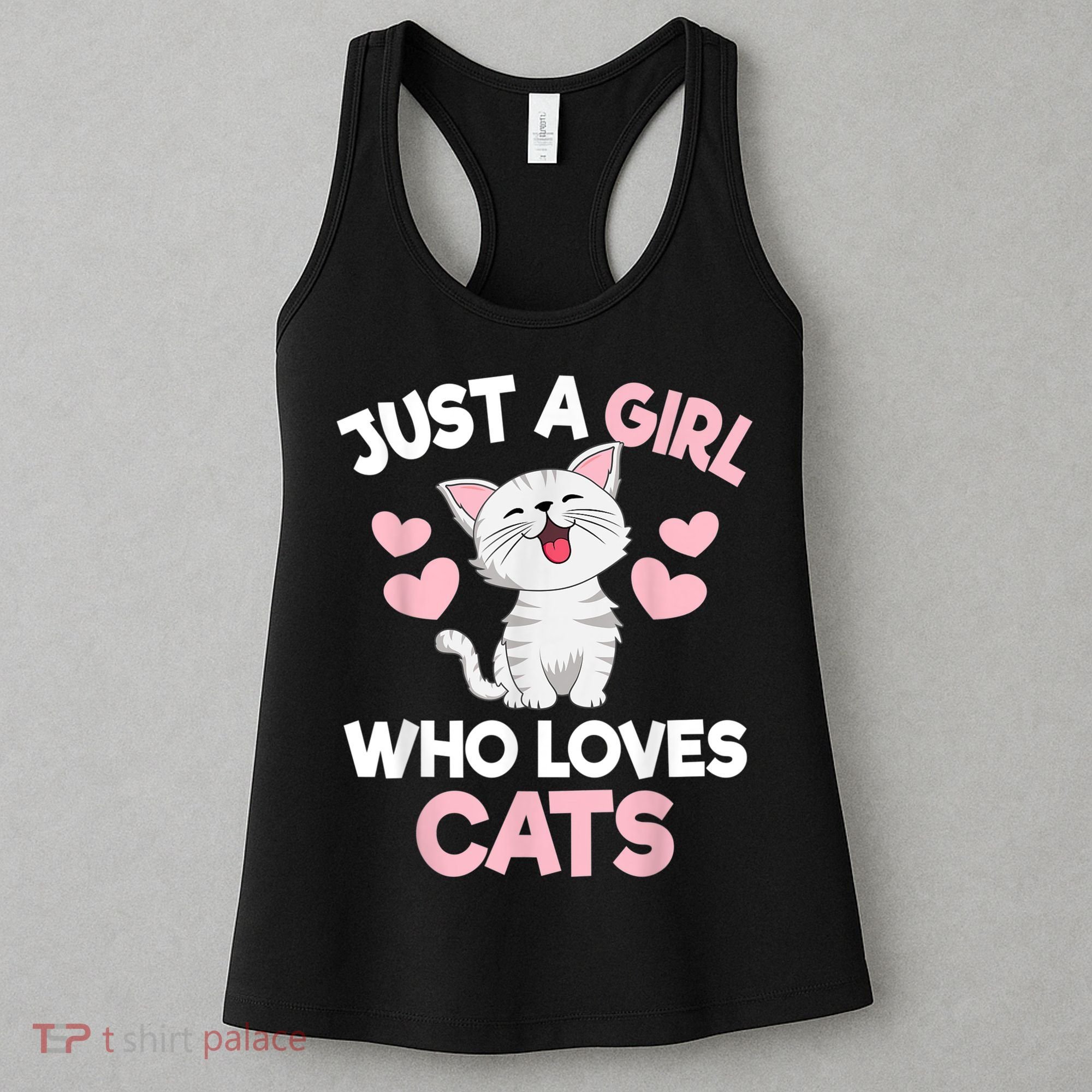 Just A Girl Who Loves Cats Cat Lover Cute Cat Kitty Women's Tank Top