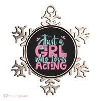 Just A Girl Who Loves Acting Gift Ornament thumb 0