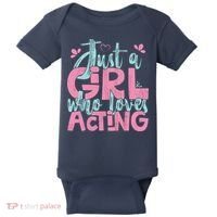Just A Girl Who Loves Acting Gift Baby Bodysuit thumb 0
