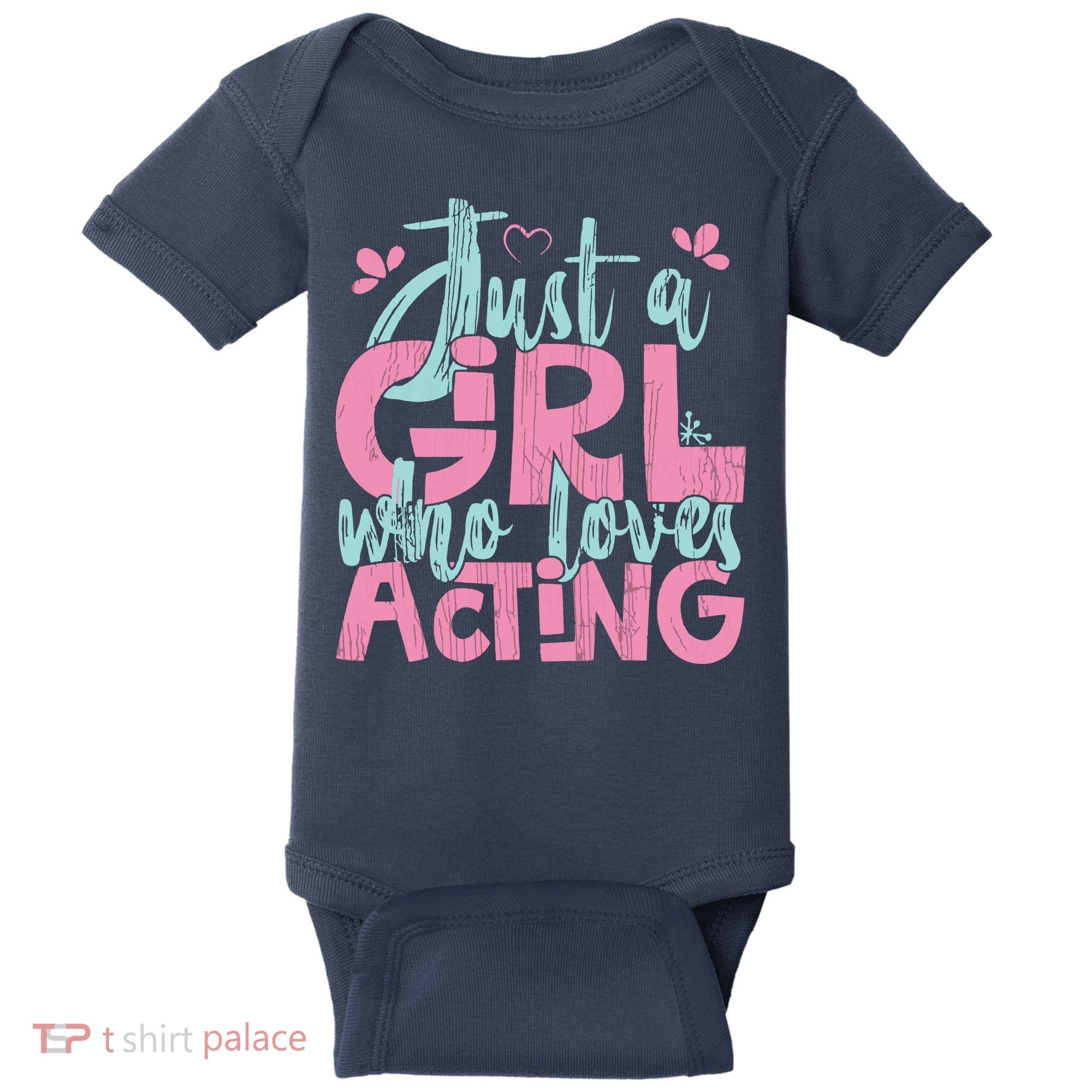 Just A Girl Who Loves Acting Gift Baby Bodysuit