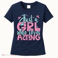 Just A Girl Who Loves Acting Gift Women's T-Shirt thumb 0