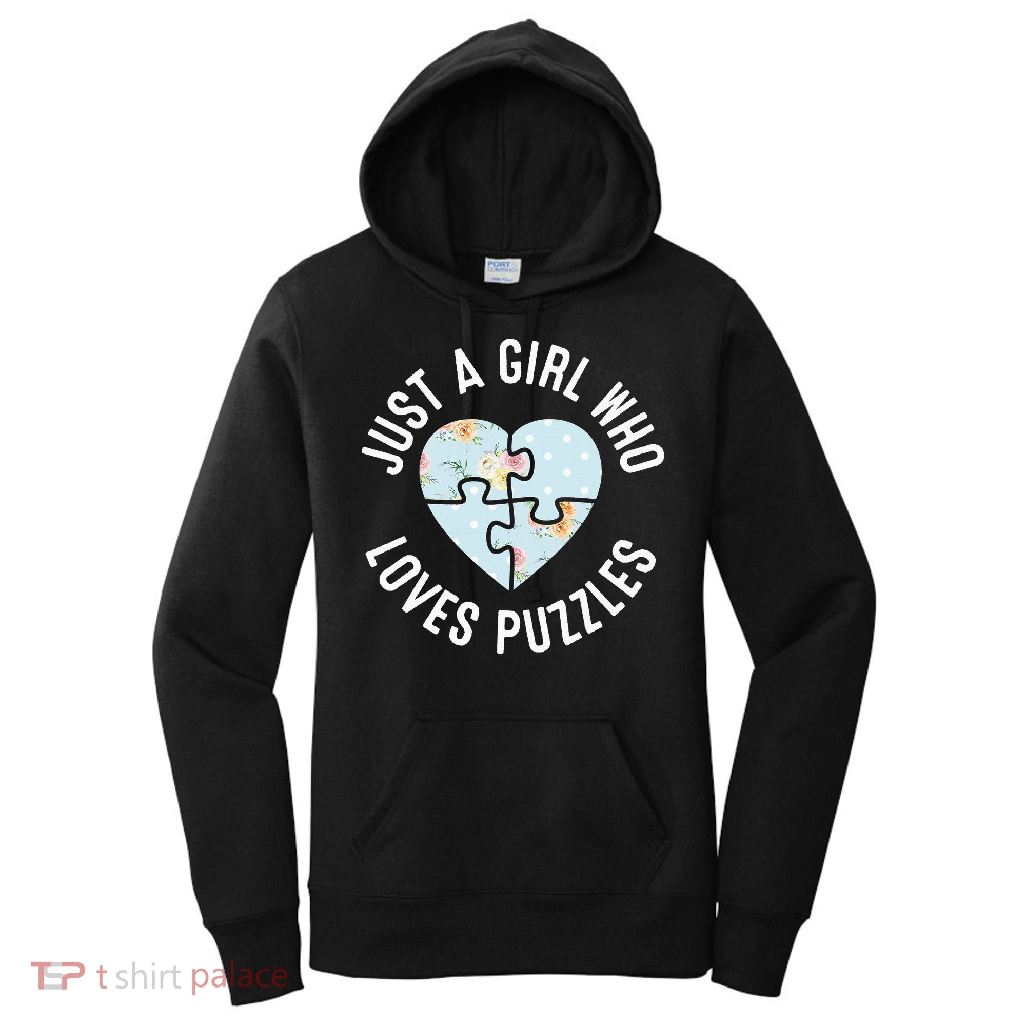 Just A Girl Who Loves Puzzles Jigsaw Puzzle Women's Hoodie