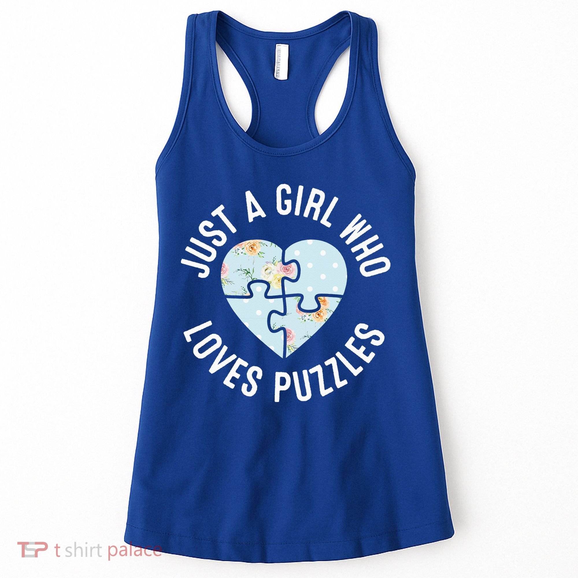 Just A Girl Who Loves Puzzles Jigsaw Puzzle Women's Tank Top