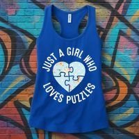 Just A Girl Who Loves Puzzles Jigsaw Puzzle Women's Tank Top thumb 3