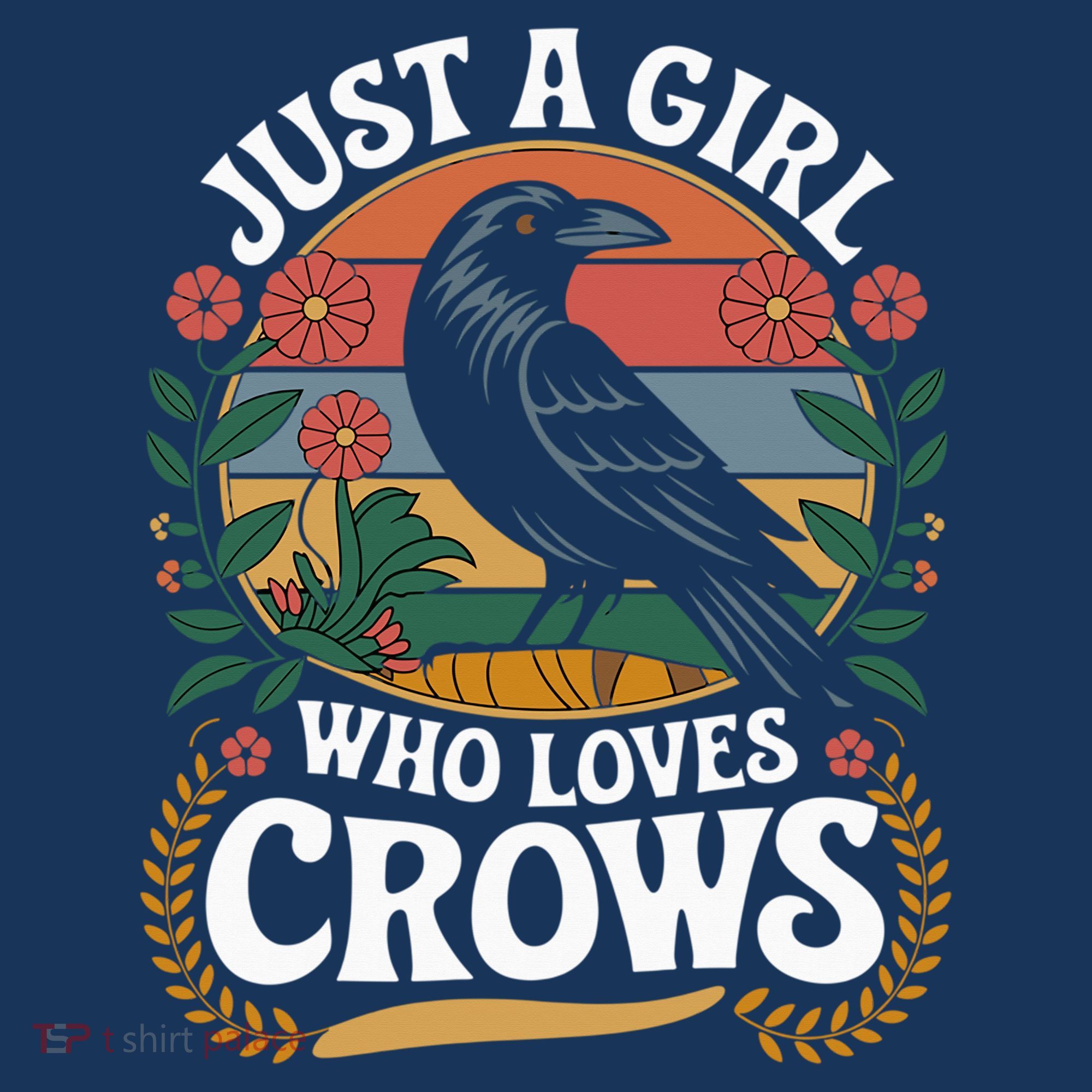 Just A Girl Who Loves Crows Quote Crow And Raven Lovers T-Shirt