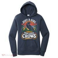 Just A Girl Who Loves Crows Quote Crow And Raven Lovers Women's Hoodie thumb 0