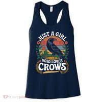 Just A Girl Who Loves Crows Quote Crow And Raven Lovers Women's Tank Top thumb 0
