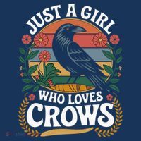 Just A Girl Who Loves Crows Quote Crow And Raven Lovers Women's Tank Top thumb 5