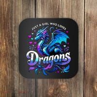 Just A Girl Who Loves Dragons Coaster thumb 0