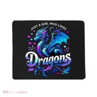 Just A Girl Who Loves Dragons Mousepad thumb 0