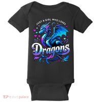 Just A Girl Who Loves Dragons Baby Bodysuit thumb 0