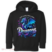 Just A Girl Who Loves Dragons Toddler Hoodie thumb 0