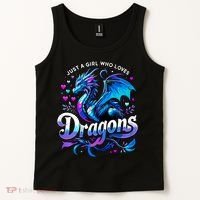 Just A Girl Who Loves Dragons Tank Top thumb 2