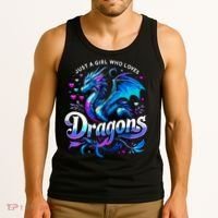 Just A Girl Who Loves Dragons Tank Top thumb 3