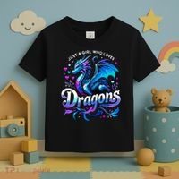 Just A Girl Who Loves Dragons Toddler T-Shirt thumb 3
