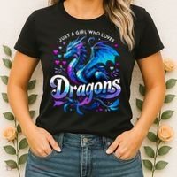 Just A Girl Who Loves Dragons Women's T-Shirt thumb 2