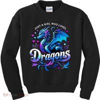 Just A Girl Who Loves Dragons Kids Sweatshirt thumb 0