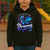 Just A Girl Who Loves Dragons Kids Hoodie thumb 3