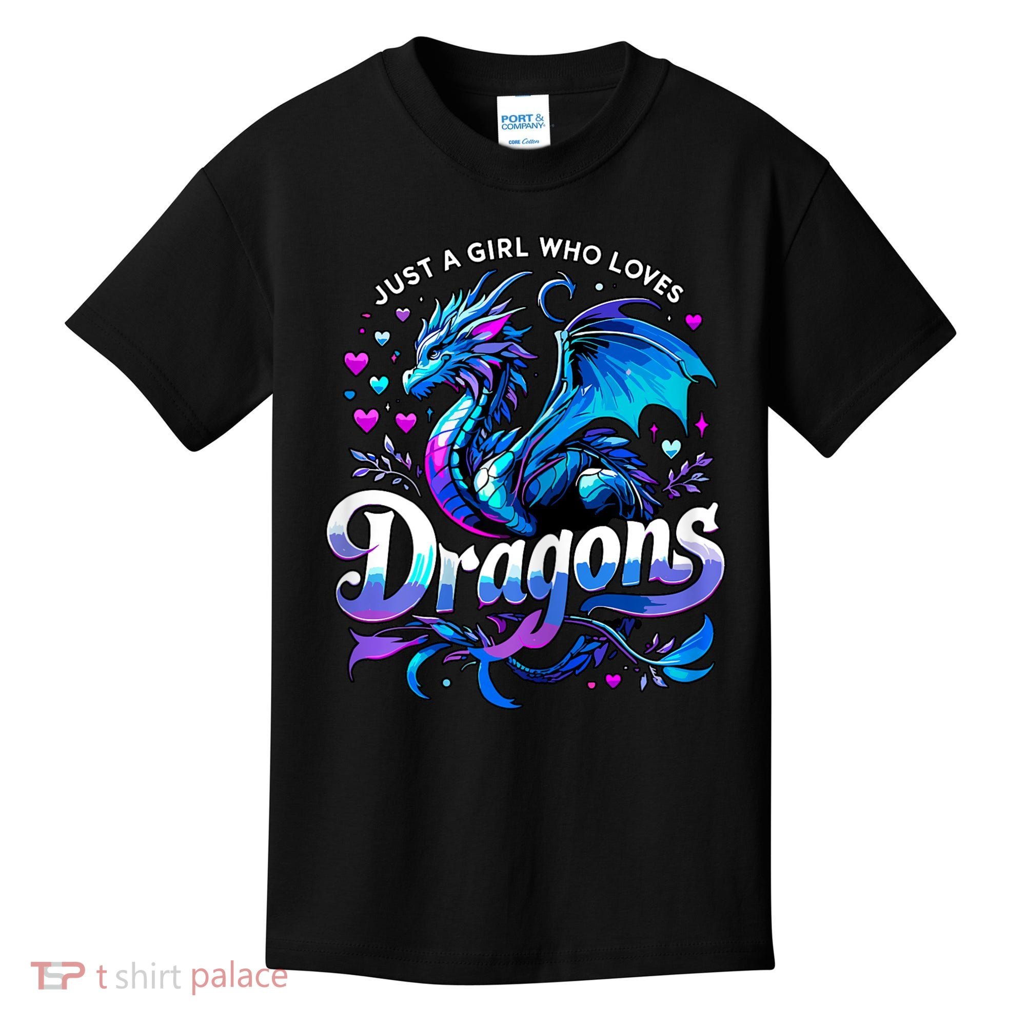 Just A Girl Who Loves Dragons Kids T-Shirt