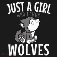 Just A Girl Who Loves Wolves Funny Wolf Doglike Lover Outfit Women's Hoodie thumb 2