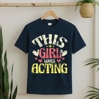 Just A Girl Who Loves Acting Gift T-Shirt thumb 2