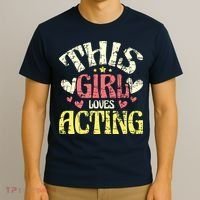 Just A Girl Who Loves Acting Gift T-Shirt thumb 3