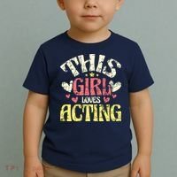 Just A Girl Who Loves Acting Gift Toddler T-Shirt thumb 2